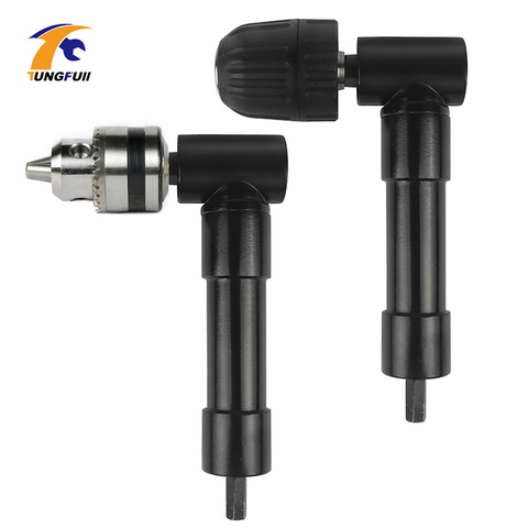 90 Degree Right Angled Adapter Keyless Chuck Electric Drill Adapter Electric Power Cordless Drill Attachment Angle Rotary Tools ► Photo 1/6