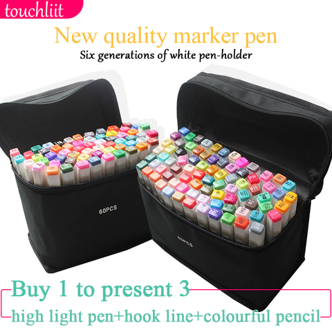 Touchliit 30/40/60/80 Colors Alcohol Based Ink Art Sketch Manga Twin Markers ► Photo 1/1