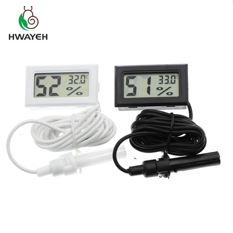Mini LCD Digital Thermometer Hygrometer Temperature Indoor Convenient Temperature Sensor Humidity Meter Gauge Instruments Cable ► Photo 1/6