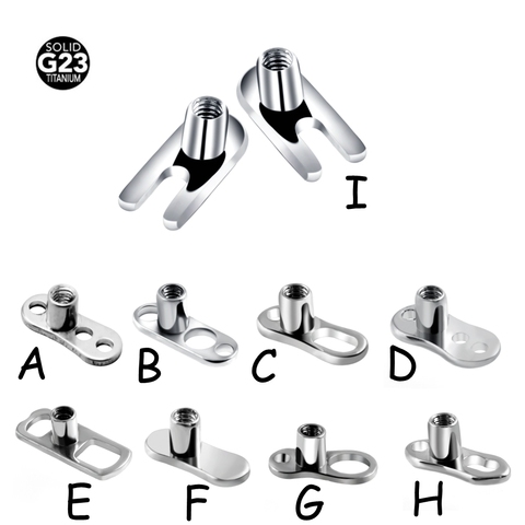 1PC G23 Solid Titanium Dermal Anchor Base Micro Dermal Anchor Tops Surface Barbell Piercings Body Jewelry ► Photo 1/6