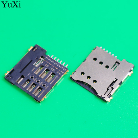 10pcs SIM card slot Micro SIM 6P 6-Pin card Holder adapter connect use for phone self push Type ► Photo 1/3