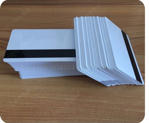 10pcs PVC Blank White Plastic Cards 30Mil LoCo Magnetic card Mag Stripe printable for card printer CR80 ► Photo 1/5