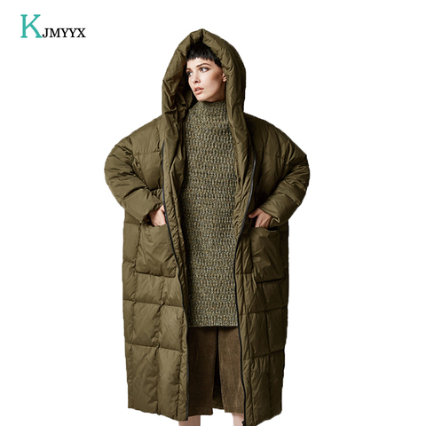 KJMYYX winter jacket women 2022 New Thicken Long Hooded parka women winter coat Warm Jacket Female Coats Overcoat ► Photo 1/3