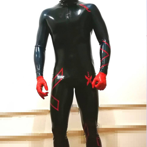 cool  High-Quality Latex Rubber All-body Suit Bodysuit Catsuit Size XXS-XXL 