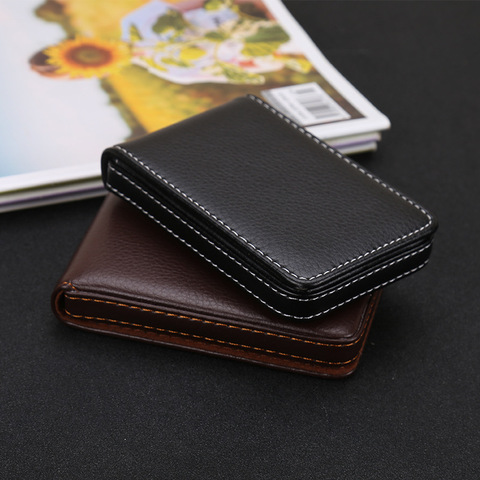 Wholesale New Business Card Holder Men's Card Id Holders Magnetic Attractive Card Case Box Mini Wallet Male Credit Card Holder ► Photo 1/6