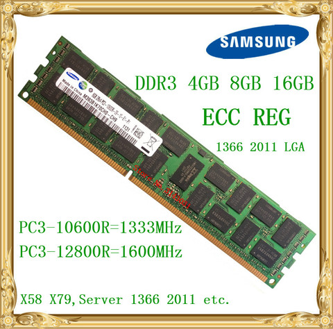 Samsung DDR3 4GB 8GB 16GB server memory 1333 1600MHz ECC REG DDR3