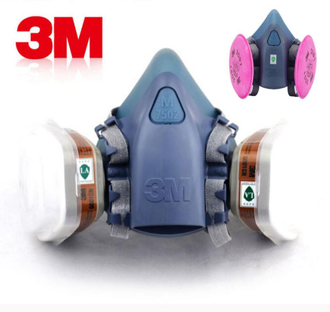 3M 7502 Painting Spraying Gas Mask Chemcial Safety Work Gas Mask Proof Dust Facepiece Respirator Mask With 3M Filter ► Photo 1/6