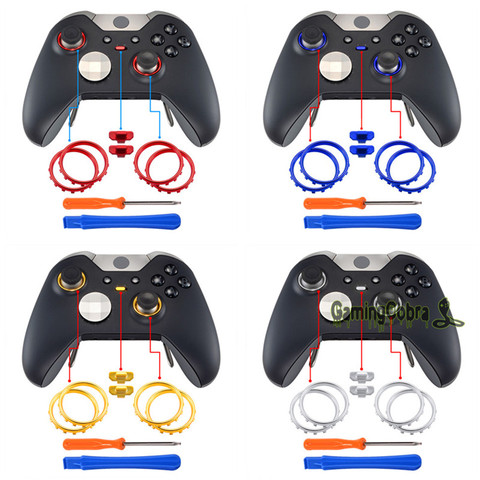 Pack of 2 Matte Chrome Profile Switch Buttons Accent Rings Accessories Parts for Xbox One Elite Controller - XOJ1300 ► Photo 1/6