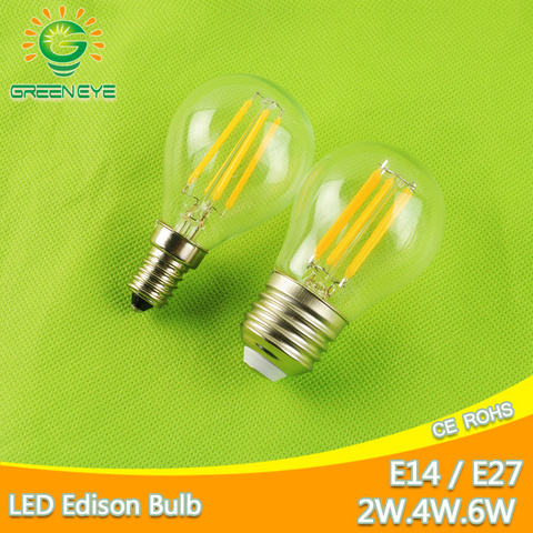 led bulb E27 E14 2W 4W 6W G45 AC 220V 240V COB LED Glass Ball Bulb Edison lamp Antique Retro Vintage Led Filament Light ► Photo 1/6