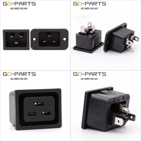 GD-PARTS IEC320 C19 C20 AC Power Plug Socket Mains AC Electric Power Connector Receptacle AC250V 16A CCC CE ► Photo 1/1