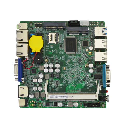 EP 2120-02 J1800 Dual-core processor  nano itx motherboard ddr3L 2*LAN USB2.0 3.0 2*MINI PCIE support wifi/3G/4G/Msata ► Photo 1/6