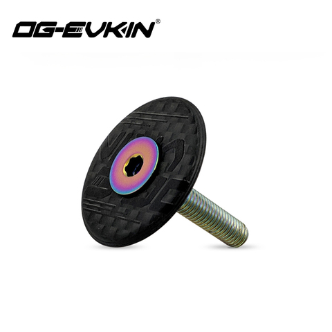 OG-EVKIN HC-001 Carbon Fiber Headset Top Cap Titanium Bolt M6 x 35mm 1-1/8