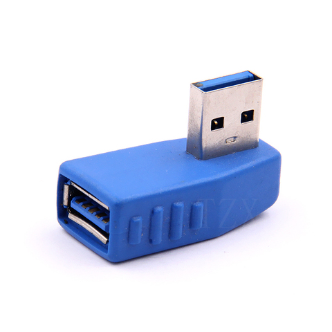 Newest 1pcs USB 3.0 90 degree Left USB male to female turn adapter USB 3.0 Male to Female 90 degree converter ► Photo 1/4