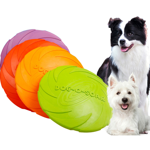 Rubber Dog Flying Toys For Small Large Dogs Pitbull Puppy Dog Flying Discs Interactive Toys Dog Training Products Pets Supplies ► Photo 1/6