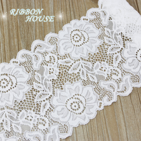 (3 meter) 15cm white elastic lace Fabric French hollow underwear stretch lace Trim DIY hollow underwear ► Photo 1/6