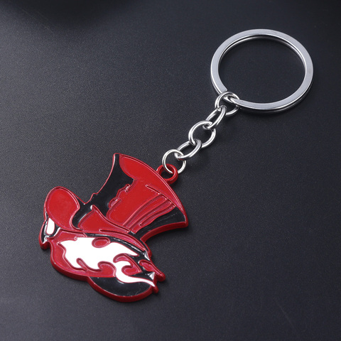 Japanese Game Persona 5 P5 Keychain Take Your Heart Logo Red Hat Key Chain for Women Men Car Keyring Choker Souvenir Gift ► Photo 1/6
