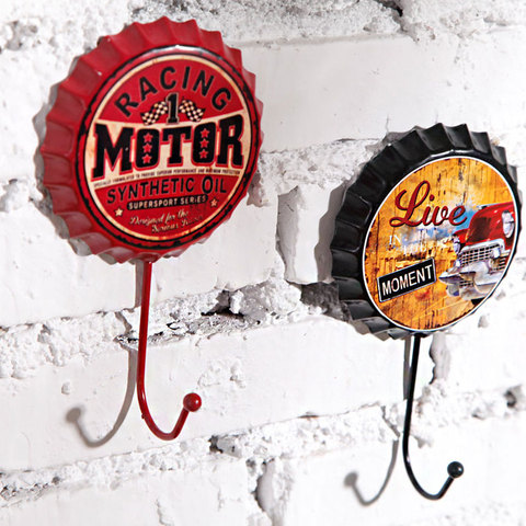 Creative Retro Metal Beer Bottle Cap Sign Wall Hook Bar Pub Clue Decoration Accessary Metal Painting Antique Gift bar Pub Decor ► Photo 1/6