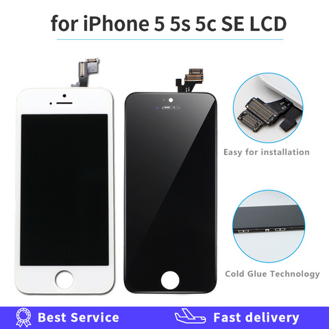 AAA Quality LCD Display For Iphone 5 5s 5c 4s Touch Screen For iphone SE LCD Replacement Digitizer Assembly Screen No Dead Pixel ► Photo 1/6