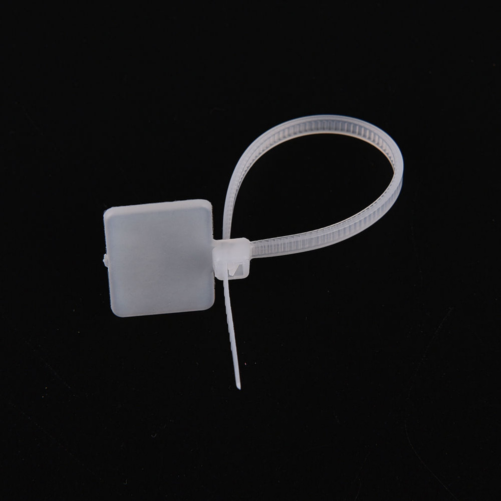 100 Pcs White Zip Ties Write On Ethernet Wire Power Cable Label Mark Tag 
