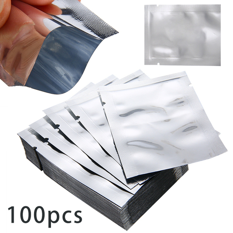 100pcs Silver Vacuum Sealer Aluminum Foil Mylar Bags Storage Pouches For Home Kitchen Tools ► Photo 1/6