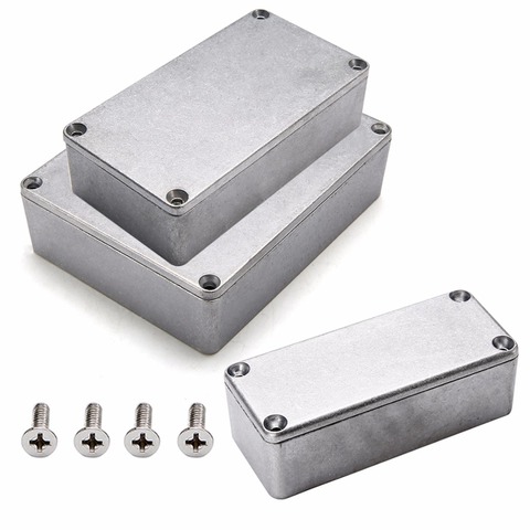 Silver Aluminium Enclosure Electronic Diecast Stompbox Project Box Sizes 1590A 92x38x31mm/1590B 112x60x31mm/1590BB 120x95x35mm ► Photo 1/6