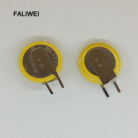 2pcs/lot  ML1220 1220 Soldering foot Rechargeable 3V battery good quality ► Photo 1/3