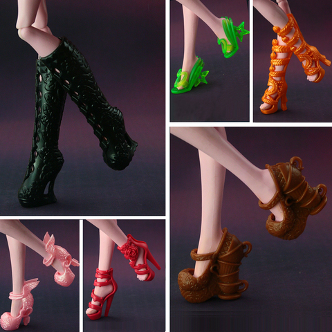 2022 New Fashion  Shoes For Monster High Doll   CUte long boots  Doll accessories  15 style available ► Photo 1/6