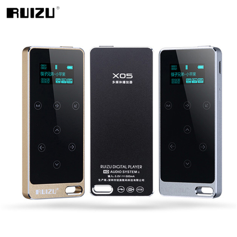 Original RUIZU X05 HIFI 8GB MP3 Player Recorder 8GB Touch Button Lossless Sound Support FM,E-Book Recording Sport Music Player ► Photo 1/6
