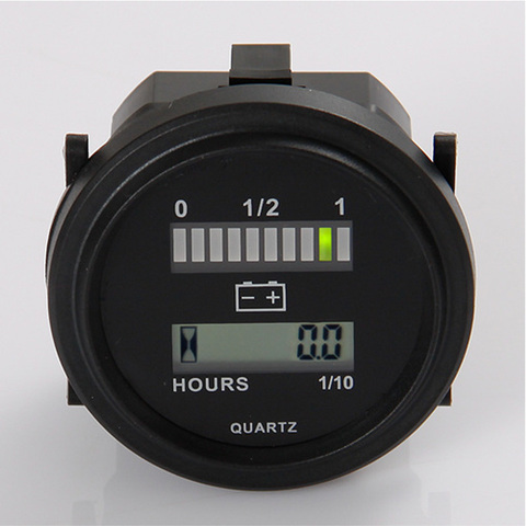 Digital LED State Battery Charge Indicator 12V,24V,36V,48V,72V  LCD Hour Meter for Golf Carts Motorcycle Forklift MARINE BI004 ► Photo 1/6