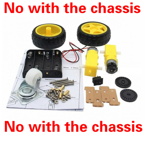 1/kit 2WD smart robot car no with the chassis kit / DC3-6V TT motor 125 rpm / Smart car wheels for Arduino DIY Kit ► Photo 1/1