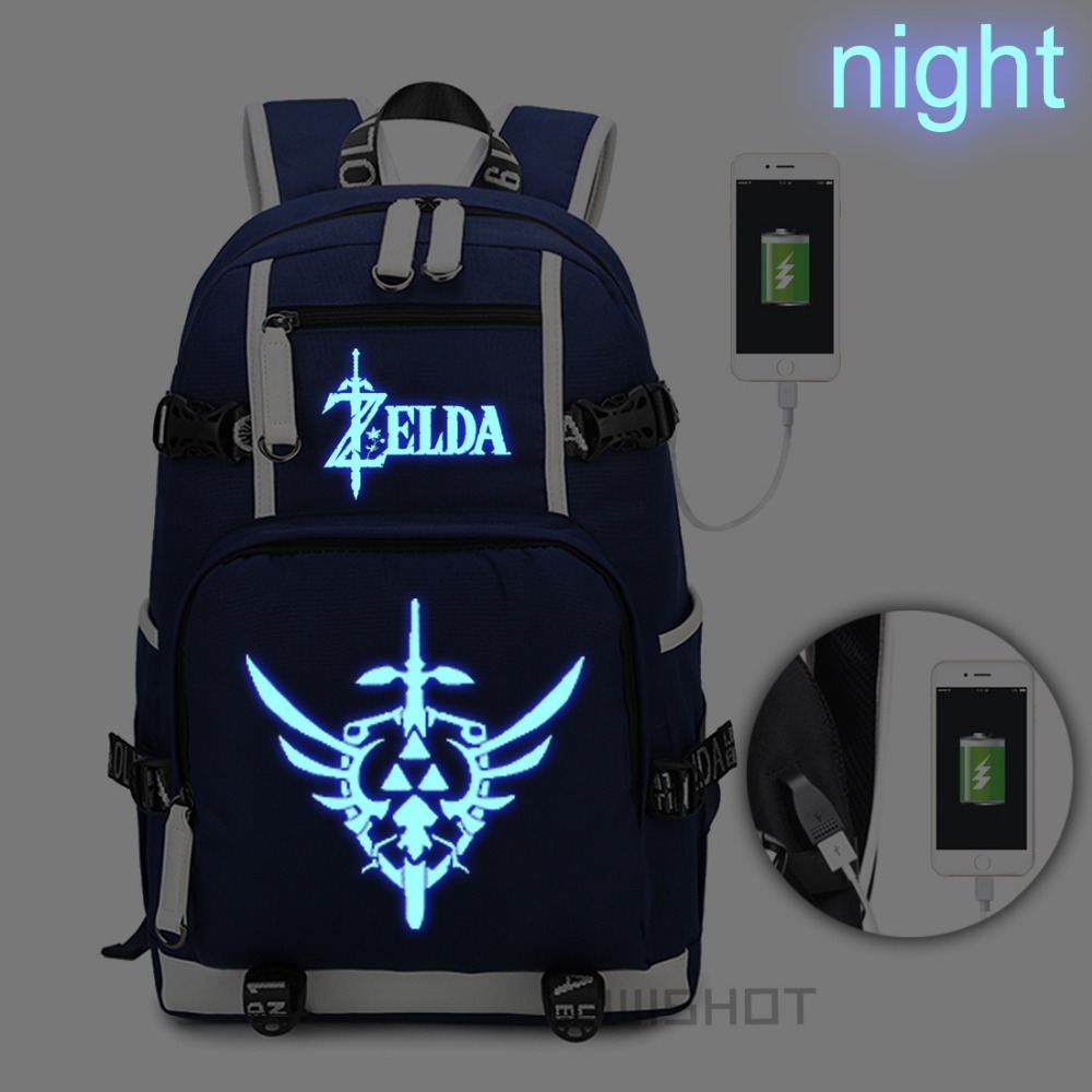 Zelda Schoolbag Breath of the Wild Travel Backpack Cosplay Sackpack Rucksack 