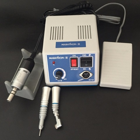 Dental Lab E-TYPE micromotor polish handpiece with contra angle & straight handpiece SEAYANG MARATHON 3 + Electric Motor ► Photo 1/6