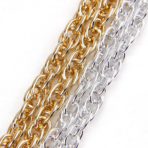 Double Open Link  Twisted Aluminum Chains Bulk Fit Bracelets Findings Bracelet Chain For DIY Jewelry Making ► Photo 1/6