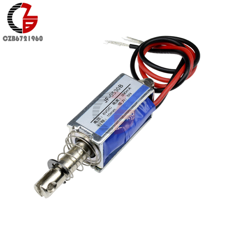 JF-0530B Push and Pull Type Linear Solenoid Electromagnet Open Frame Keepping Force DC 6V 12V 24V 5N Travel 10mm Reed Switch ► Photo 1/6