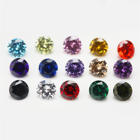 15pcs  Color CZ  1pcs Per Colors Size 4~10mm Loose Round Shape Synthetic Cubic Zirconia Stone ► Photo 1/5