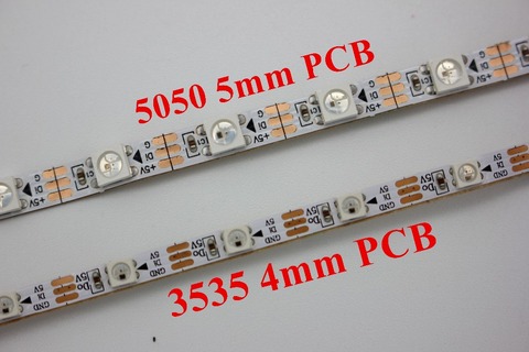 Addressable DC5V SK6812MINI 3535 5050 RGB led pixel strip 1m 2m 5m 60LEDs/m 4mm 5mm FPC NON waterproof 60pixels/M as WS2812B ► Photo 1/5