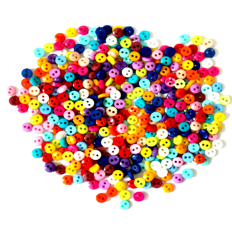 600Pcs/lot 6mm Round Resin Mini Tiny Buttons Sewing Tools Decorative Button Scrapbooking Garment DIY Apparel Accessories ► Photo 1/5