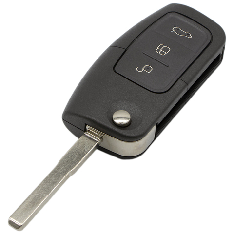 WhatsKey 3 Button Folding Key Flip Remote Key Shell Fob Case For Ford Focus 2 Mondeo Fiesta C Max Ka Galaxy Kuga Escape Focus ► Photo 1/6
