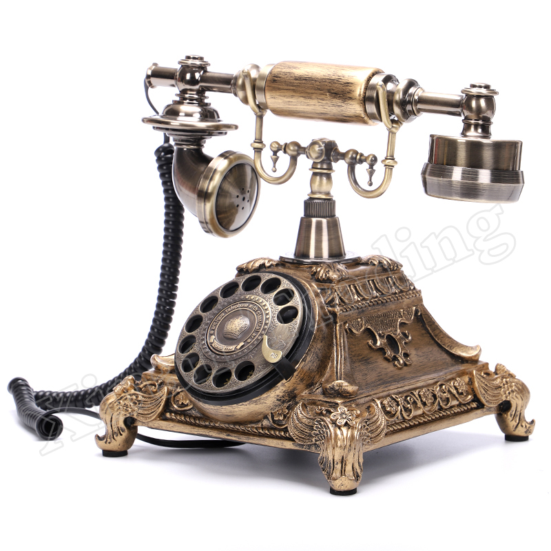 Fashion Antique telephone vintage old fashioned solid home phone Rotation dial 