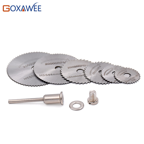 GOXAWEE Dremel Accessories HSS Circular Saw blades Set for Wood Cutting Disc Rotary Tools 6pcs For Dremel Power Tools ► Photo 1/6