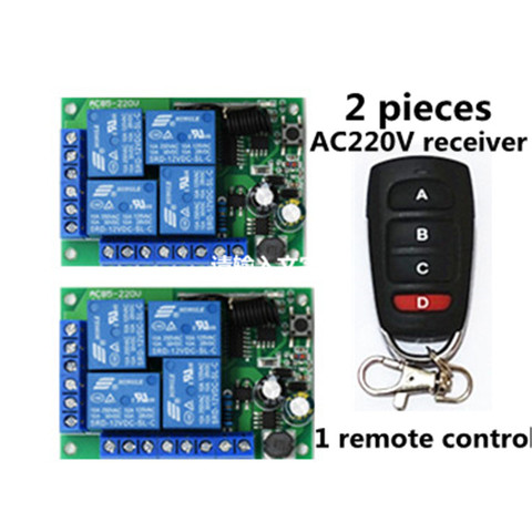 AC85V-220V4 channel 433MHZ receiver and EV1527 learning remote control ► Photo 1/4