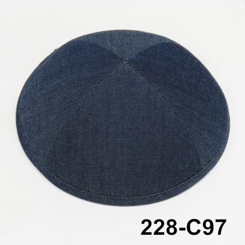 Denim 19cm kippot kippa yarmulke KIpa Skullies Beanies Jewish kippah Skull cap ► Photo 1/6