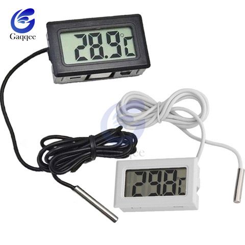 Mini Digital LCD Probe Fridge Freezer Thermometer Sensor Thermometer Thermograph For Aquarium Refrigerator Kit Chen Bar Use 1M ► Photo 1/6