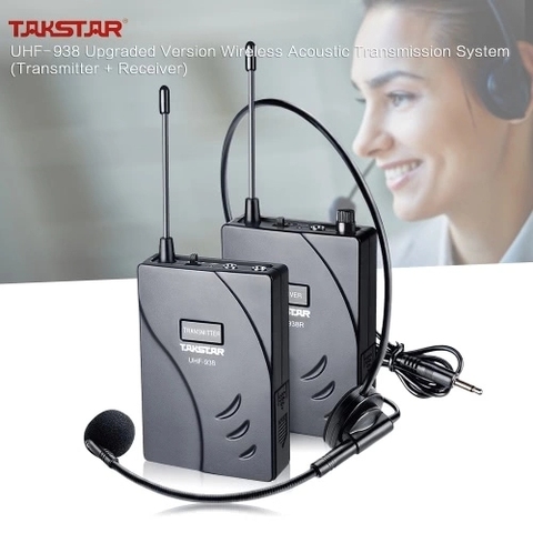 Takstar UHF938 upgraded version wireless acoustic Tour guide transmission system 50m effective range 432.5-433.5/ 433-434MHZ ► Photo 1/6