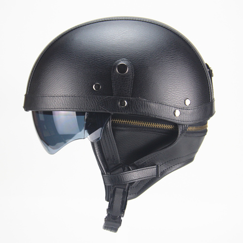 Motorcycle Motorbike Rider Half Open Face PU Leather Helmet with dual lens - Price history & Review | AliExpress Seller - AHP HELMETS Store | Alitools.io Motorcycle Motorbike Rider Half Open Face PU Leather Helmet with dual lens - Price history & Review | AliExpress Seller - AHP HELMETS Store | Alitools.io