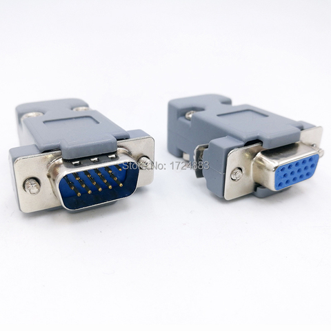 DB15 connector VGA Plug D type 15 pin hole port socket adapter female&Male Screw installation + shell DP15 ► Photo 1/5