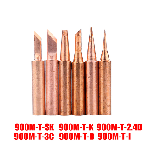 900M-T Pure Copper Soldering Tip Lead-free Solder Iron Tip Welding Sting BGA Soldering Rework Station Tool Kits ► Photo 1/6