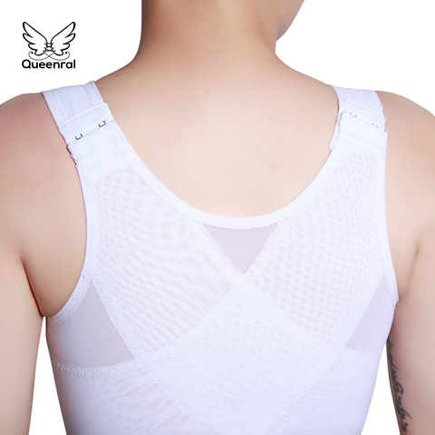lesbian Chest Binder vest Lesbian Casual Breathable Buckle short Tops Bandage Breast Binder Correction underwear Anti-humpback ► Photo 1/6
