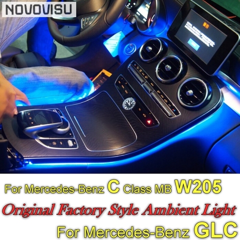 For Mercedes Benz C MB W205 GLC 2014~2022 Dashboard NOVOVISU Interior OEM Original Factory Atmosphere Advanced Ambient Light ► Photo 1/6