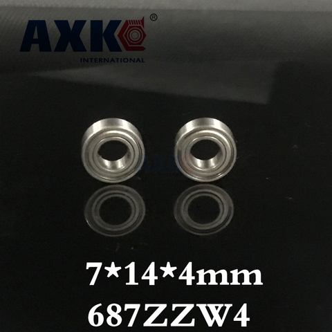 AXK  687W4 687zzw4 7x14x4mm 7*14*4mm  miniature deep groove ball bearing 687/4ZZ  7x14x4 bearing 5PCS ► Photo 1/4